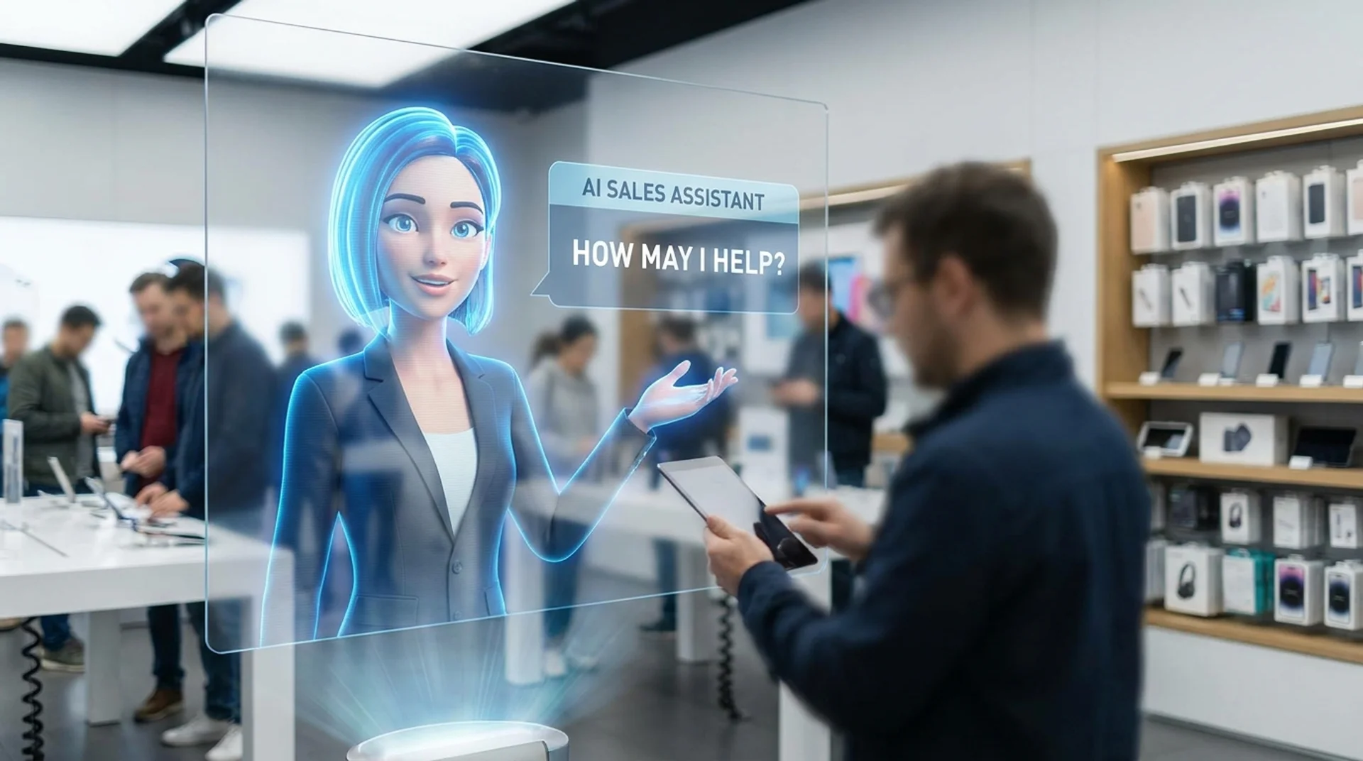 AI sales chatbot in text, voice, or avatar modes