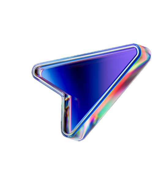 3D glossy send — creative and interactive direction icon